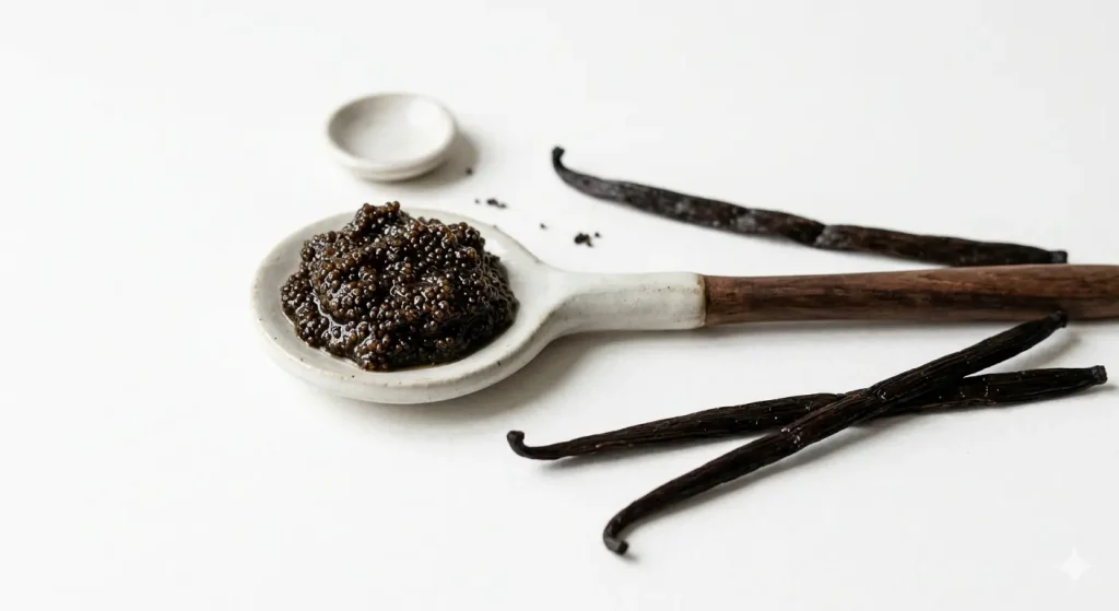 Caviar de vanille Bourbon de Madagascar — graines noires